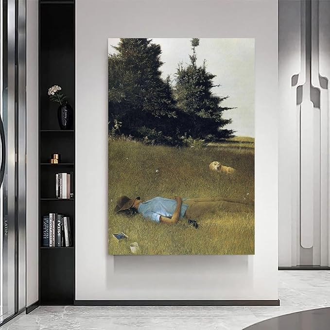 FFYunXia Andrew Wyeth Prints Wall Art Paintings Poster Distant Thunder Decorative Painting Canvas Wall Art Living Rooms Bedroom Painting Frame 08x12inch(20x30cm)