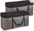 Rachmi 2 Pack Cushion Storage Bag (152 Gal x2) 60 Inch with Zipper & Padded Handle, Outdoor Oversized Heavy Duty 600D Water-Resistant Moving Bag, (60" Wx20 Dx29 H, Extra Large)