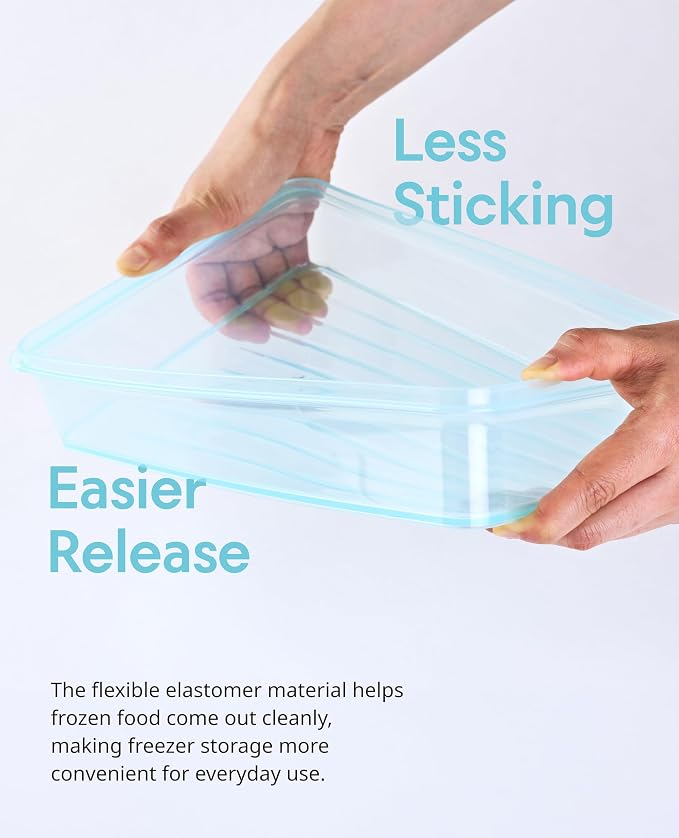 LocknLock Freezer Fit Plastic Freezer Containers | Airtight Stackable Food Storage for Meal Prep | Microwave & Dishwasher Safe | BPA Free Freezer Container with Lid, 750ml