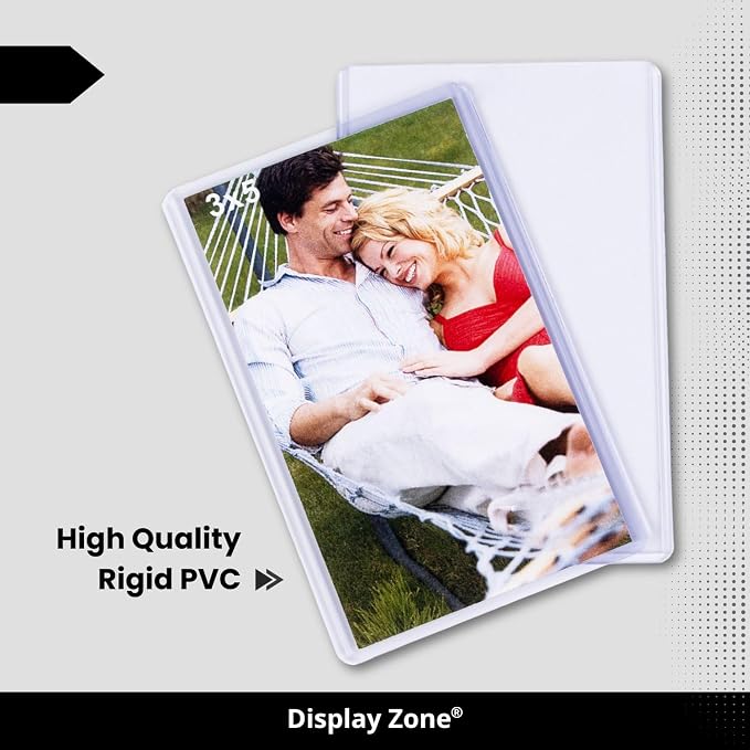 30 Toploaders Display Zone 3x5 Index Card Sleeves Plastic Protector Holders | Clear Rigid Hard Top Loader for Flashcards, Notecards, Recipes
