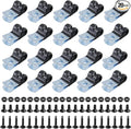 Antrader 20Pcs 0.39inch R-Type Carbon Steel Rubber Coated Cable Clamps | 10mm Protective Insulated Cable Organizer,Metal Cord Fastener for Wiring Management