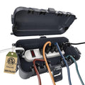Flemoon Medium Outdoor Waterproof Electrical Box, for Power Strip | 11.5x5.2x4inch, IP54 Extension Cord Cover w/6 Cable Entry Ports, Weatherproof Connection Box for Timer, Holiday Lights, Gray