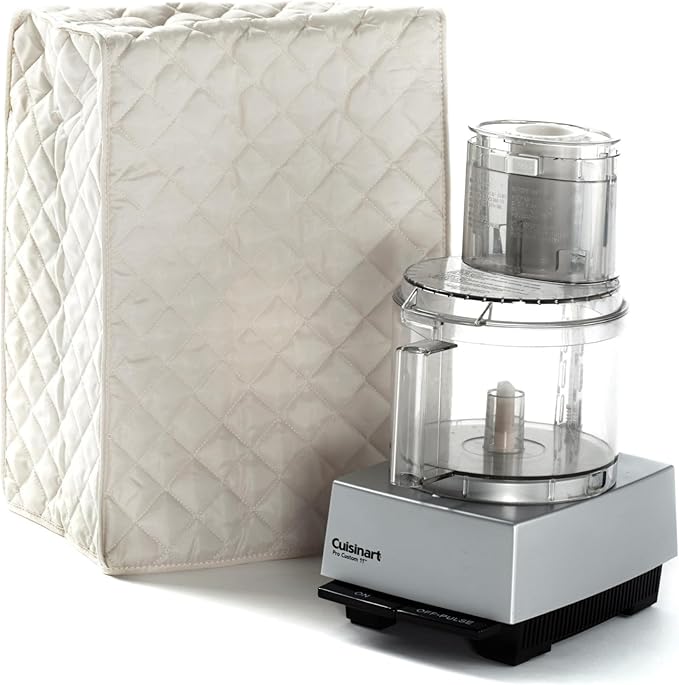 Covermates Keepsakes Blender Cover – Quilted Appliance Protector for Food Processors – Dust & Stain Resistant, Washable Slip‑On Design for Countertop Storage, Cream