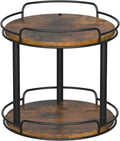 LAMU 10'' Wood Lazy Susan Turntable Organizer for Cabinet, 2 Tier Lazy Susan Spice Rack Organizer for Kitchen, Table Top, Countertop, Pantry, Medicine Organizer