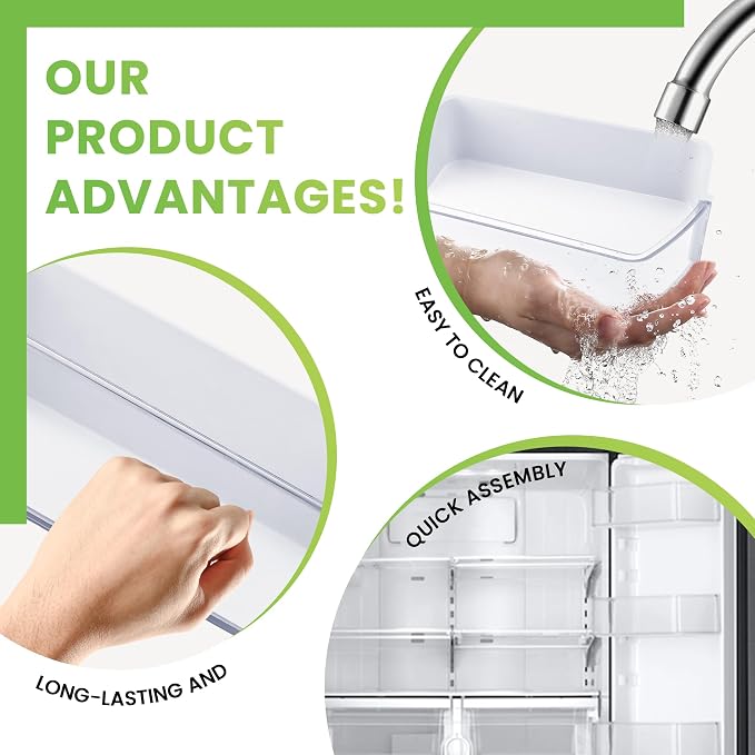 DA63-06963A DA97-12650A Door Shelf Bin (Right) for Sams-ung Refrigerator Door Shelf RF260beaesg RF260beaesr RF260beaeww RF263beaesr, Sam-sung Fridge Door Shelves by AMI PARTS