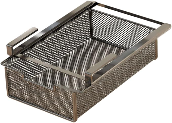 Hanging Pullout Drawer Basket Storage Organizer Multifunctional Metal Slide Out Pantry Shelf, for Bedroom, Dresser, Cabinet
