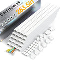 283.5in Cord Hider Wall, Cord Covers for 2-4 Wires on Wall, Premium Cable Hider Wire Covers for Cords on Wall, Easy Set-up Wire Hiders for TV on Walls, TV Cable Cover Raceway, W0.95 H0.55in, White