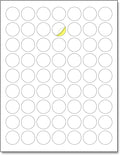 1 inch Round Labels Printable Circle Stickers - 8.5" x 11", 30 Sheets | Laser/Inkjet Printing, comes with Print Templates