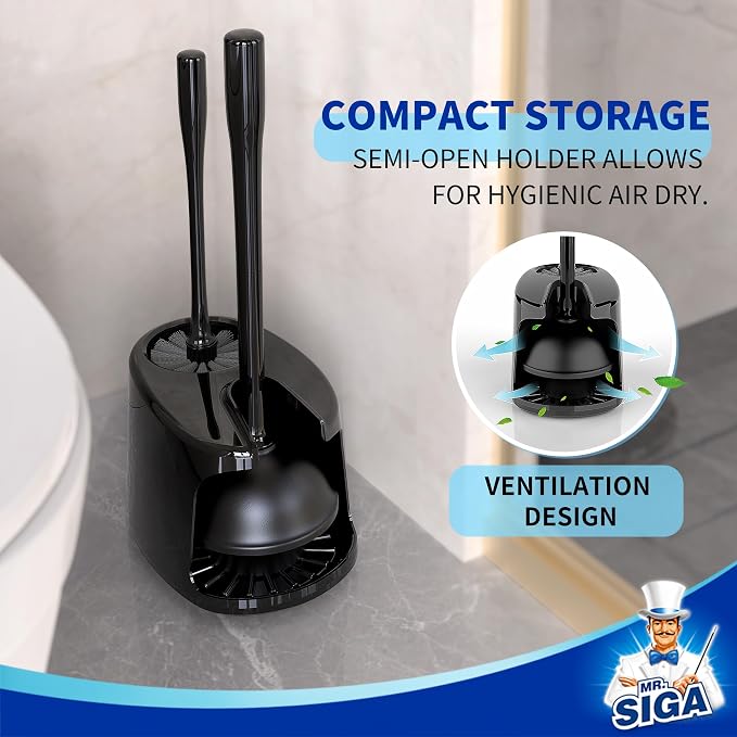 MR.SIGA Premium Toilet Bowl Brush Replacement Head, 2 Pack