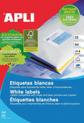 Apli Labels APLI White Name Tags 210 x 297 mm 25 Sheets A4