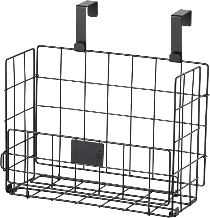 IRIS USA Over The Door Organizer, 3 Pack, Hanging or Wall Mount Wire Basket | Spice Rack Bathroom Cabinet Closet Laundry Pantry Door Organizer, Wall Baskets, Durable Easy Assembly