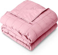 Bare Home Weighted Blanket Full or Queen Size 12lb (48" x 72") for Adults - All-Natural 100% Cotton - Premium Heavy Blanket Nontoxic Glass Beads (Light Pink, 48"x72")