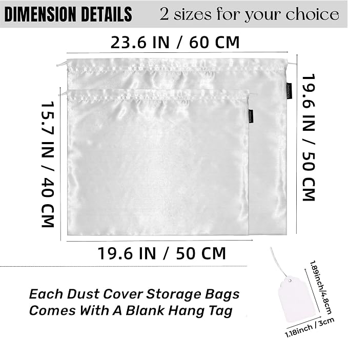 12 Pack Dust Bags for Handbags Storage Silk Cloth Bag With Drawstring Travel Storage Pouch for Handbag Purse Shoes Boots