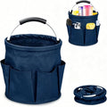 17L Foldable Storage Basket Cleaning Caddy with Handle Portable Multi Cleaning Bucket Bag for Home, Garden, Outdoor Camping (Blue)