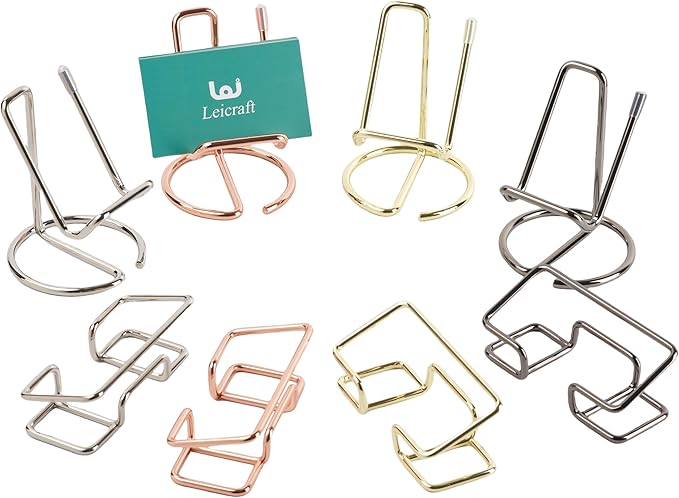 Business Card Holder for Desk, Cute Metal Card Organizers and Office Desk Accessories for Men and Women (Vertical Silver)