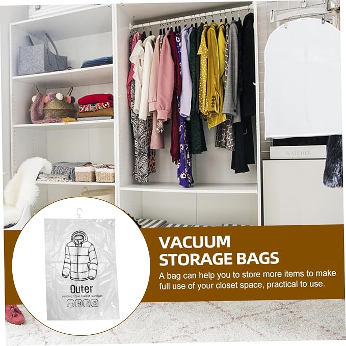 2pcs Space Save Vacuum Sealing Bags Clothes Cover Compression Bag Easy to Use Store Home Travel