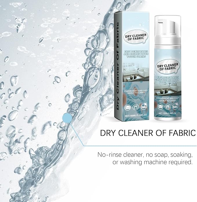 Fabric Cleaner - Remove, Protect, and Deep Clean, Quickly Lifts Stains & Dirt, Deeply Penetrates Water Safe Fabric & Fibers of Upholstery, Clothing, Rugs & Carpeting, for Fine Fabrics, 100ml