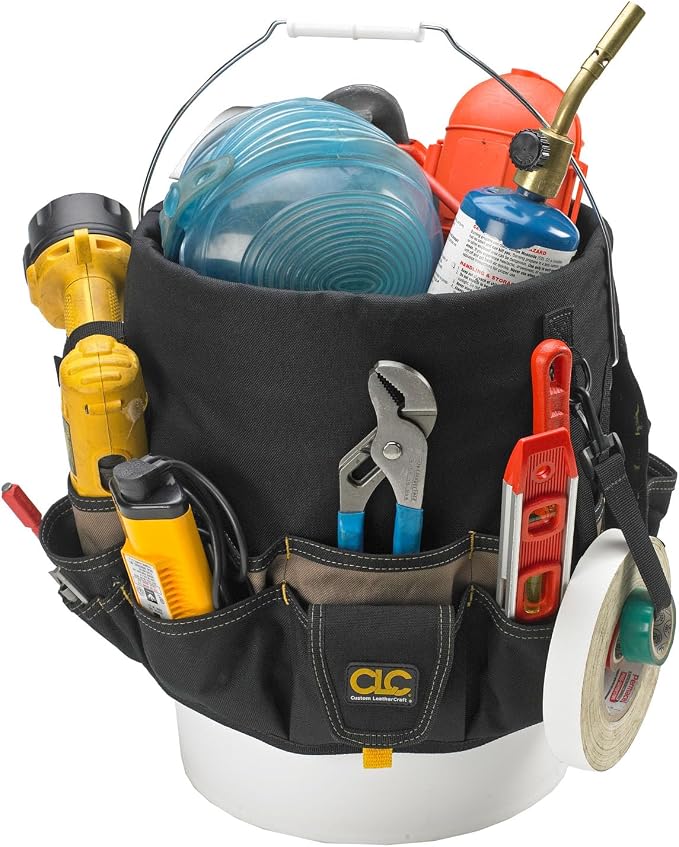 Custom Leathercraft1119 Bucket Caddy Organizer, 48 Pocket