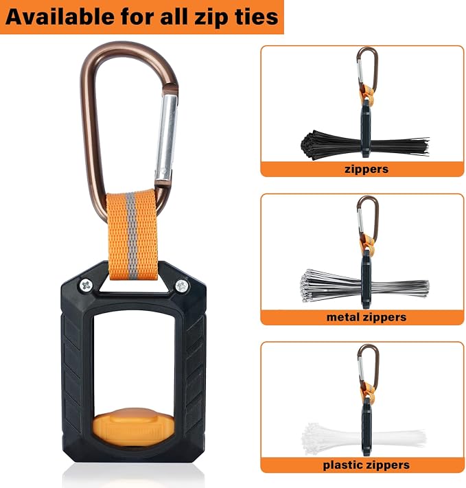 MELOTOUGH 2pcs Zip Tie Holder,Zip Tie Organizer for Zipties Arrangement, Cable Tie Holder Multi-Purpose Indoor and Outdoor Use（Black）