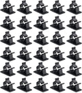 Viaky 30 Pcs Black Clips Self Adhesive Backed Nylon Wire Adjustable Cable Clips Adhesive Cable Management Drop Wire Holder
