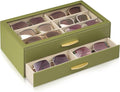 Lolalet Enlarged Sunglasses Organizer for women | Multi Eyewear Storage Box, Eye Glasses Case Display Holder with Clear Lid for Eyeglass Collection
