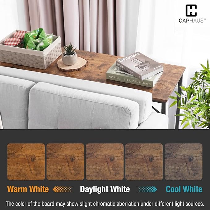 CAPHAUS 41” Classic Console Table for Entryway, Modern Sofa Tableau for Living Room, Industrial Console Mesa, Snack Entrance Accent Behind Couch Plant Table for Hallway, Rustic Oak