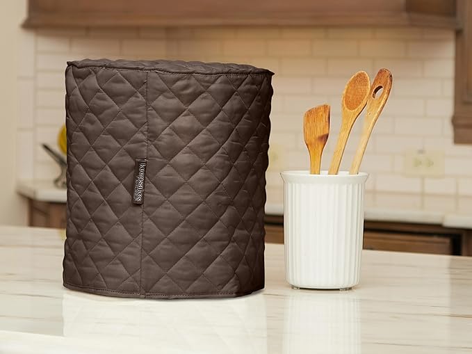 Covermates Keepsakes Oval Appliance Cover – Quilted Kitchen Appliance Cover for Countertop Storage – Dust Protection – Stain Resistant – Washable – Slip-On Appliance Design, Bronze