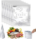 Reusable Aluminum Foil Sealable Storage Bags, 2026 New Resealable Stand Up Zipper Pouches with Label for Food Storage, Freezer Safe Leak Proof Foil Bags for Meat, Fruit, Vegetables (10 XL)