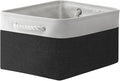 TheWarmHome Storage Bins for Shelves - 1 Pack 15.7x11.8x8.3 inch Canvas Storage Basket for Organizing Cubes Gift Dog Cloth Toy (White & Black)
