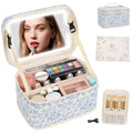 OCHEAL Makeup Bag With LED Mirror, Travel Makeup Bag With 3 Color Setting Light Up Mirror Cosmetic Organizer Vanity Case for Women Beauty Tools Accessories Rechargeable Makeup Travel Bag-Black