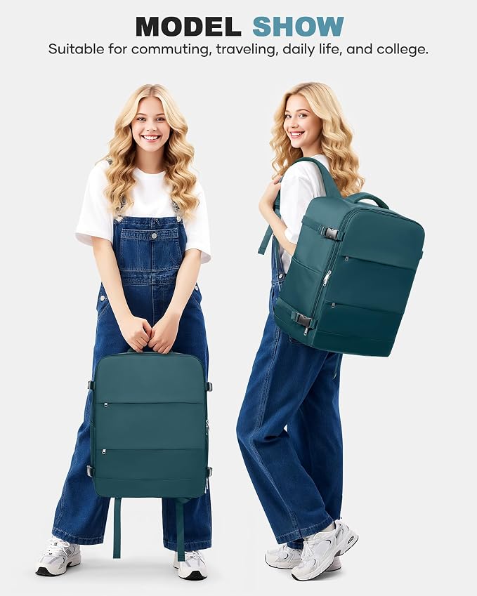 coofay Large Vacuum Backpack Travel with Pump Vacpack Travel Backpack with Vacuum System Compression Backpacks for Travel Easy Vac Pack Carry on Luggage