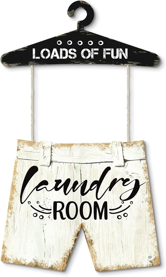 Putuo Decor Laundry Room Wall Decor Hanging Sign Set Farmhouse Style Home Utility Space Decoration For Laundry Area Mudroom Apartment