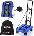 Folding Hand Truck Lightweight Hand Truck Dolly Foldable,Luggage cart with 4 Rotate Wheels, Utility Cart with Adjustable Handle,Collapsible Dolly for Moving