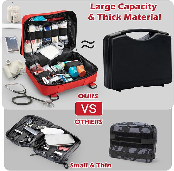 Jueachy Tactical Molle Pouch Large Admin Bag Utility Tool Pouches Molle Attachment EDC Pouches Expandable Molle Accessories Organizer Medical Pocket U.S.A Patch Included