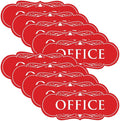 All Quality Designer Office Sign | Easy Installation - Red - Small (10 Pack)