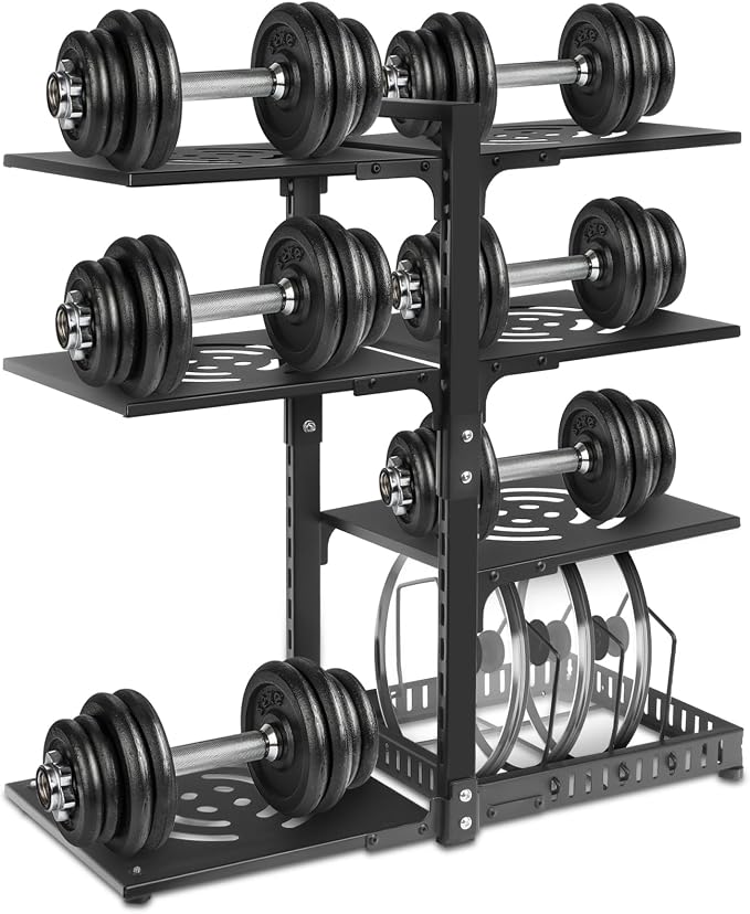 Pot Rack Organizers：CASONNIK 6+1-Tier Adjustable Heavy Duty Pan Organizer for Cabinet ，Multiple Use Modes，Pot Rack & Pan Rack for Kitchen Counter and Cabinet