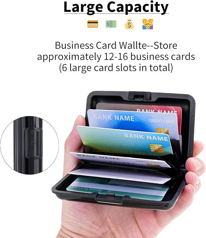 Women Credit Cards Holder,RFID Blocking Protection Aluminum Metal Wallet for Men Women Business Card Holder
