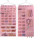 BB Brotrade Hanging Jewelry Organizer,Accessories Organizer,56 Pocket Organizer for Holding Jewelries (Pink-56 Pockets)