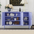 Purple Wide Metal Storage Cabinet, 32" H Heavy Duty Steel Locker with Lock, 2 Adjustable Shelves & Ventilated Doors for Home Office Kitchen Living Room