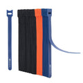 Cable Matters 100-Pack 8-Inch Hook-and-Loop Reusable Cable Ties, Multicolor | 42 Lbs Tensile Strength, Black/Blue/Orange, Cord Wrap, Zip Ties and Cable Management Straps