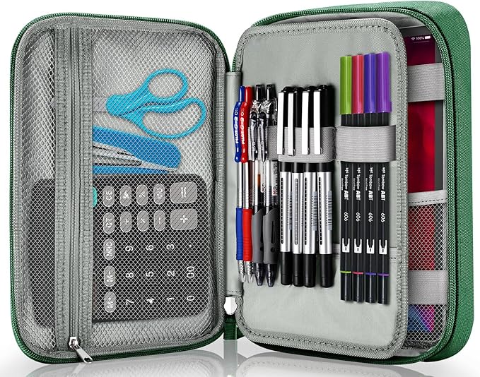 Zannaki Big Capacity Storage Pouch Marker Pen Pencil Case Simple Stationery Bag Box Art Tool & Sketch Storage Boxes for Bullet Journal Middle High School Office College Student Girl Women Adult Teen