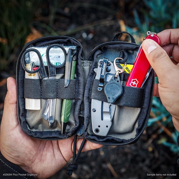 MAXPEDITION Pico Pocket Organizer, Ultra Compact EDC Gear Pouch, Tactical Utility Pouch for Everyday Carry, Tools, Gadgets, Outdoor First-Aid Kit, Survival