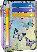 Tipmile Womens Credit Card Holder Wallet, Small Slim RFID Blocking Sleeve | Mini Tiny Cute ID Case, Minimalist Zipper Pocket Wallet, Thin Coin Purse, Mothers Gift