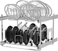 2-Tier Pots and Pans Organizer Under Cabinet Kitchen 21" W *22" D | Pull out Cabinet Organizer for Pots, Pans, and Lid Cookware, Adjustable Heavy Duty Wire Pan and Pot Rack, Full-Extension Rail