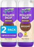 Swiffer Power Mop Wood Refill Solution, QuickDry Hardwood Floor Cleaner for Mopping Home, Bathroom, Kitchen, All Purpose Multi-Surface Solution for Floor Cleaning, Lemon Scent, 50.7 oz