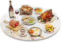 ZL ZELing 23.6" Lazy Susan Turntable – 360° Sinteredstone Silent Anti-Slip Turntable, Table Top Centerpiece for Kitchen, Pantry, Spice Rack, Refrigerator & Dining Table, Brown