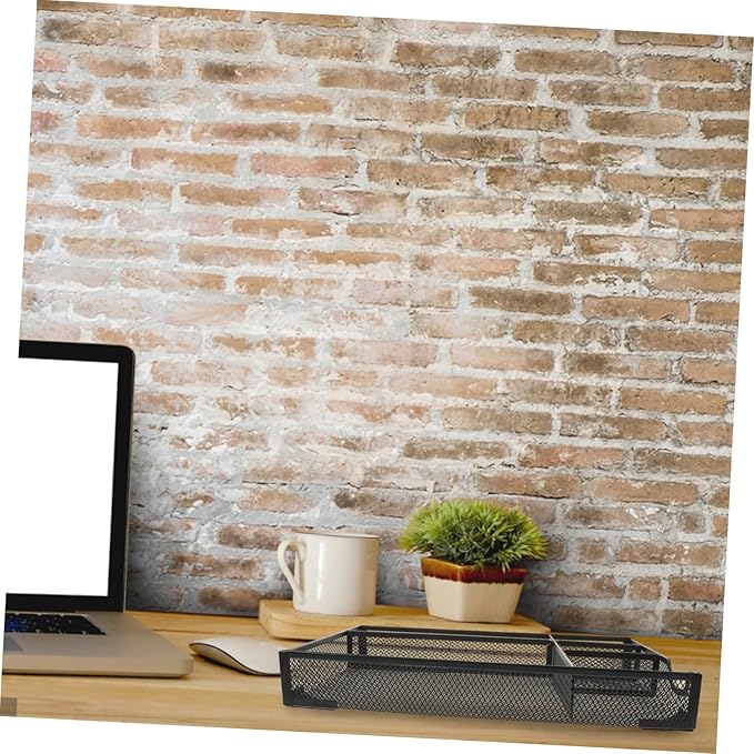 SEWACC Desk Organizer Storage Metal Desktop Organiser Aesthetic Office File Basket Metal Magazine Holder
