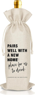 New Apartment Housewarming Gifts Pairs Well with a New Apartment Wine Gifts Bag First New Home Gift Housewarming Party Decorations House Warming Gift for Women Men Couple Reusable Wine Wrap Bag (A31)