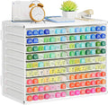 Marbrasse Mesh Marker Organizer, 9-Tier Rack Holds 126 Markers, White | Marker Holder, Space-saving Vertical Design, Desktop Storage for Office Classroom & Home Art Supplies