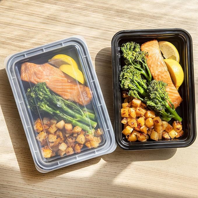 Igluu Meal Prep Containers Reusable (10 Pack) 1 Compartment – 28oz | Food Containers with Lids – Stackable, Microwave, Freezer & Dishwasher Safe – BPA-Free
